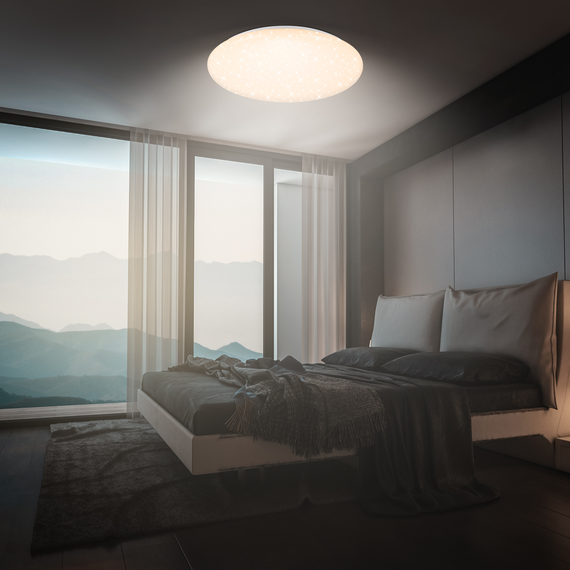 LED-Wand- und Deckenleuchte 'Verb' weiß Ø 56 x 8,5 cm