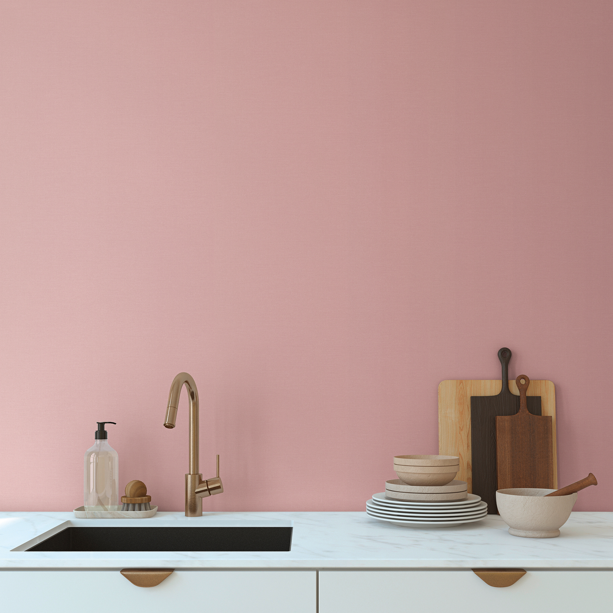 Vliestapete 'Pint Walls II' Uni rosa 10,05 x 0,53 m