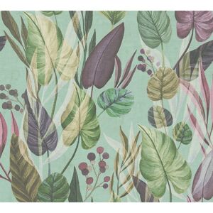 Vliestapete 'Anna D'Andrea' Blätter bunt 10,05 x 0,53 m