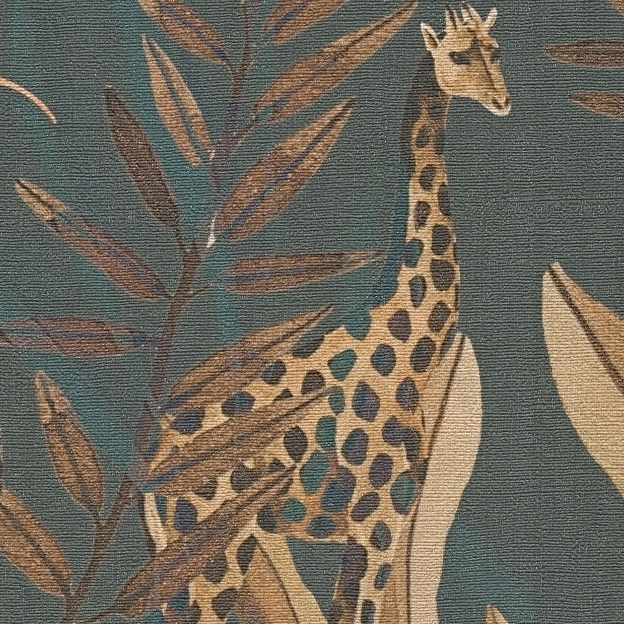 Vliestapete 'Anna D'Andrea' Tiere petrol 10,05 x 0,53 m