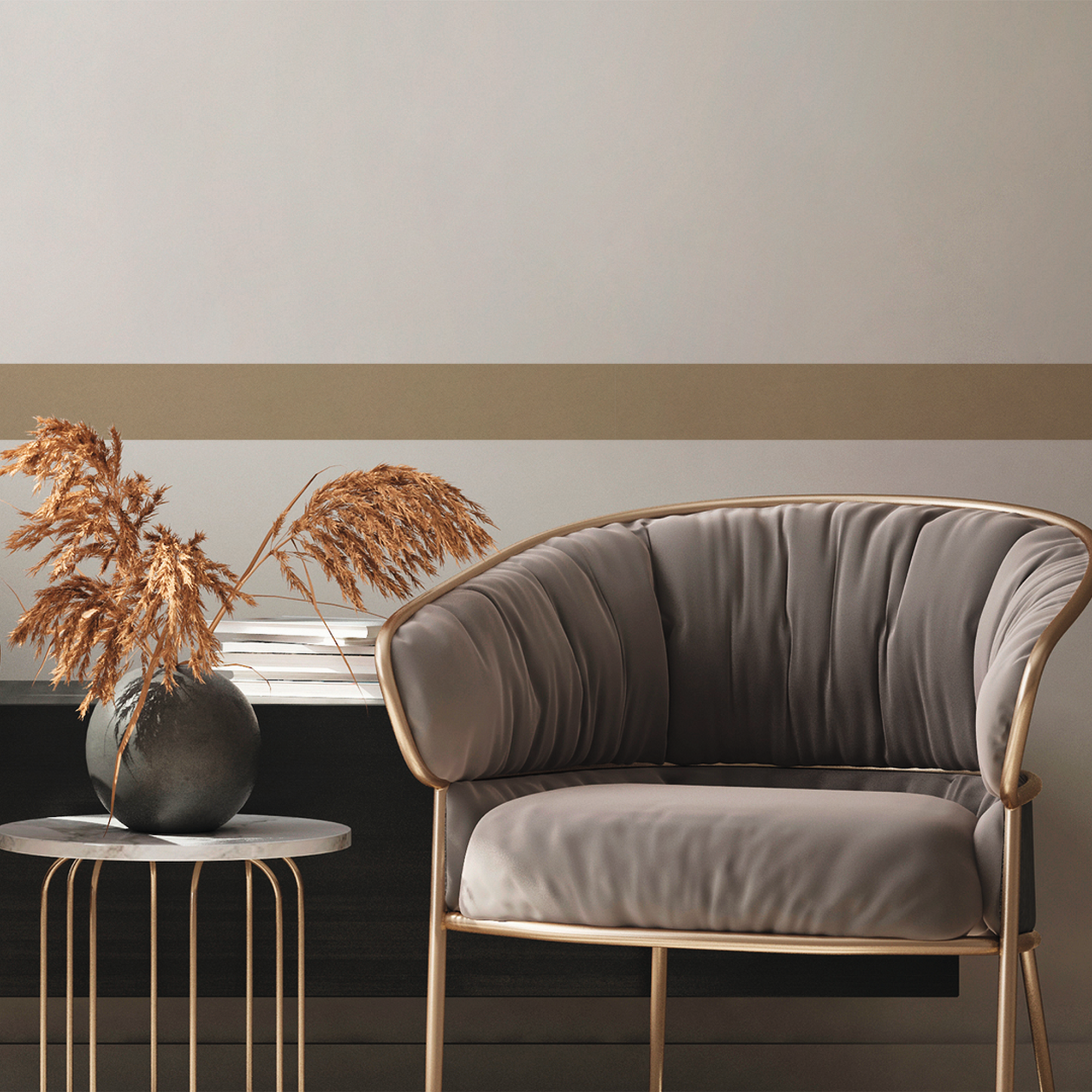 Bordüre 'Only Borders' gold 5 x 13 m selbstklebend