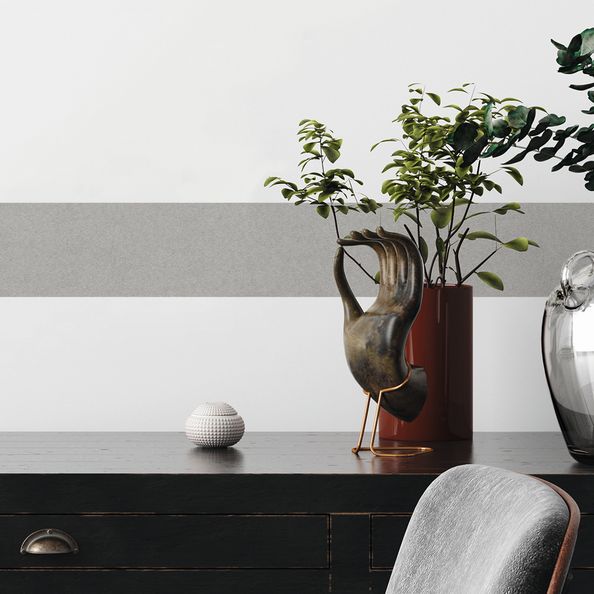 Bordüre 'Only Borders' silber 5 x 13 m selbstklebend