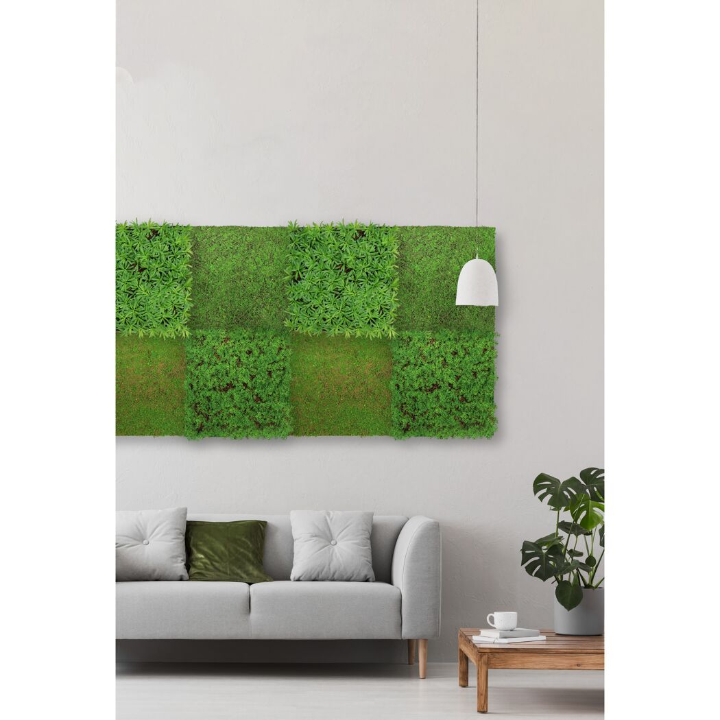 Wandpaneel 'Flora' Steineibe 52 x 52 cm