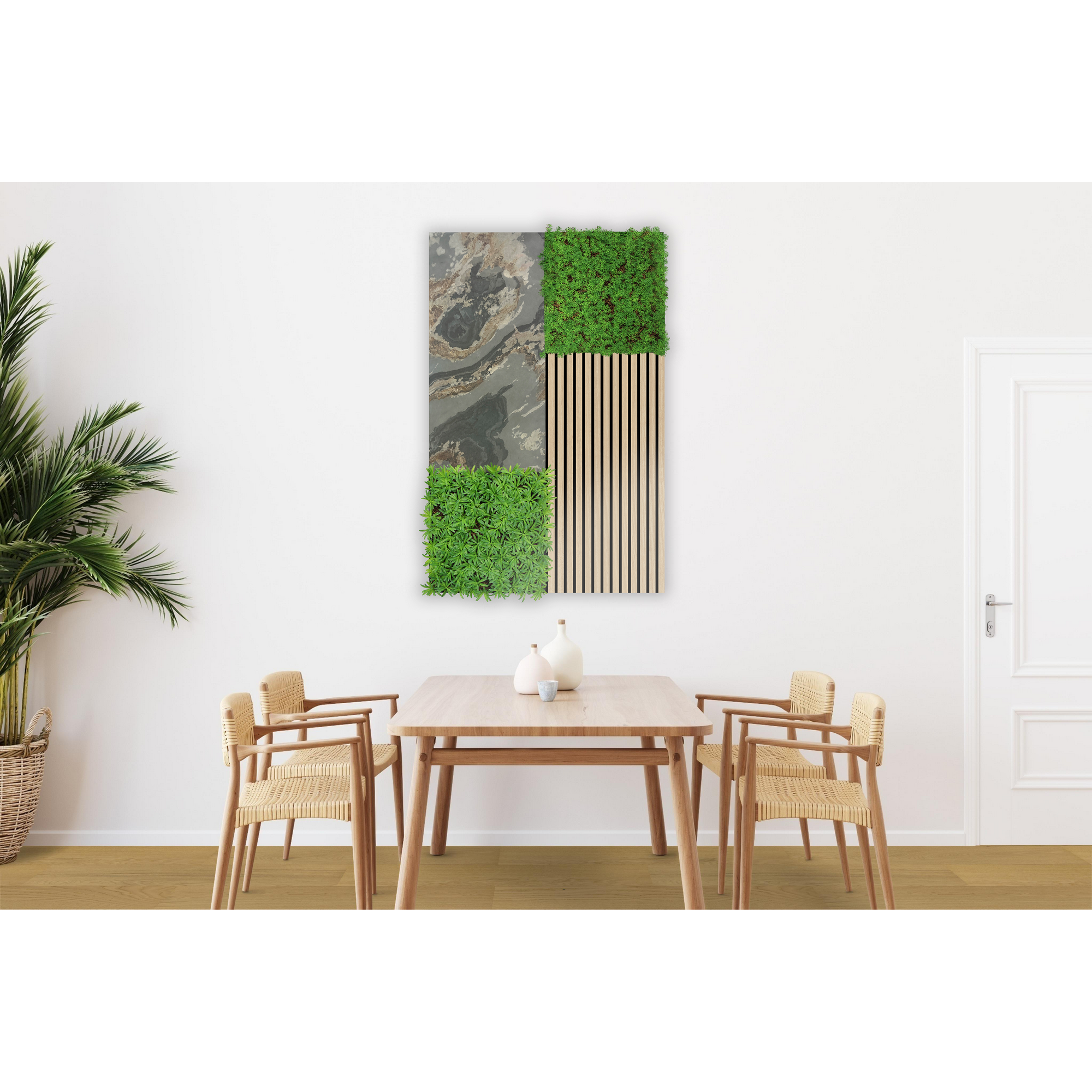 Wandpaneel 'Flora' Steineibe 52 x 52 cm