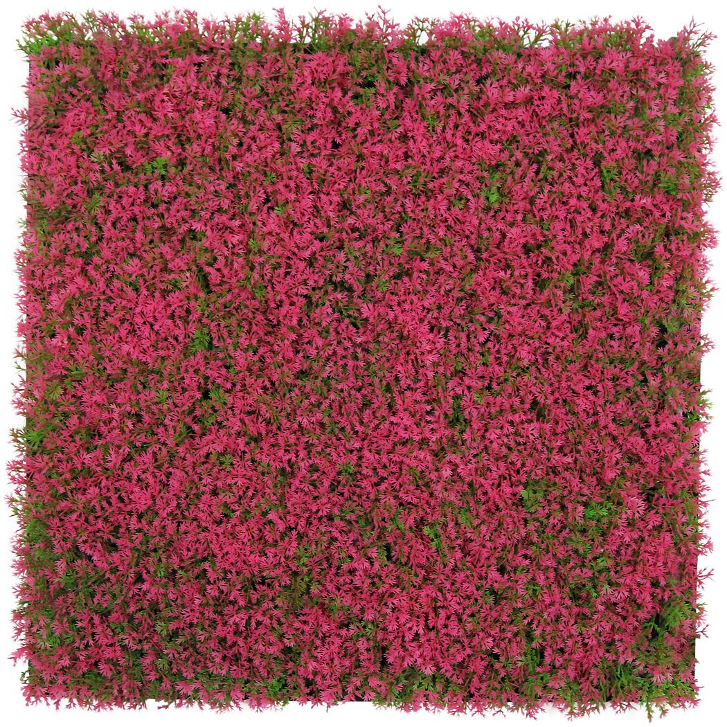 Pinkes Wandpaneel aus Kunstgras
