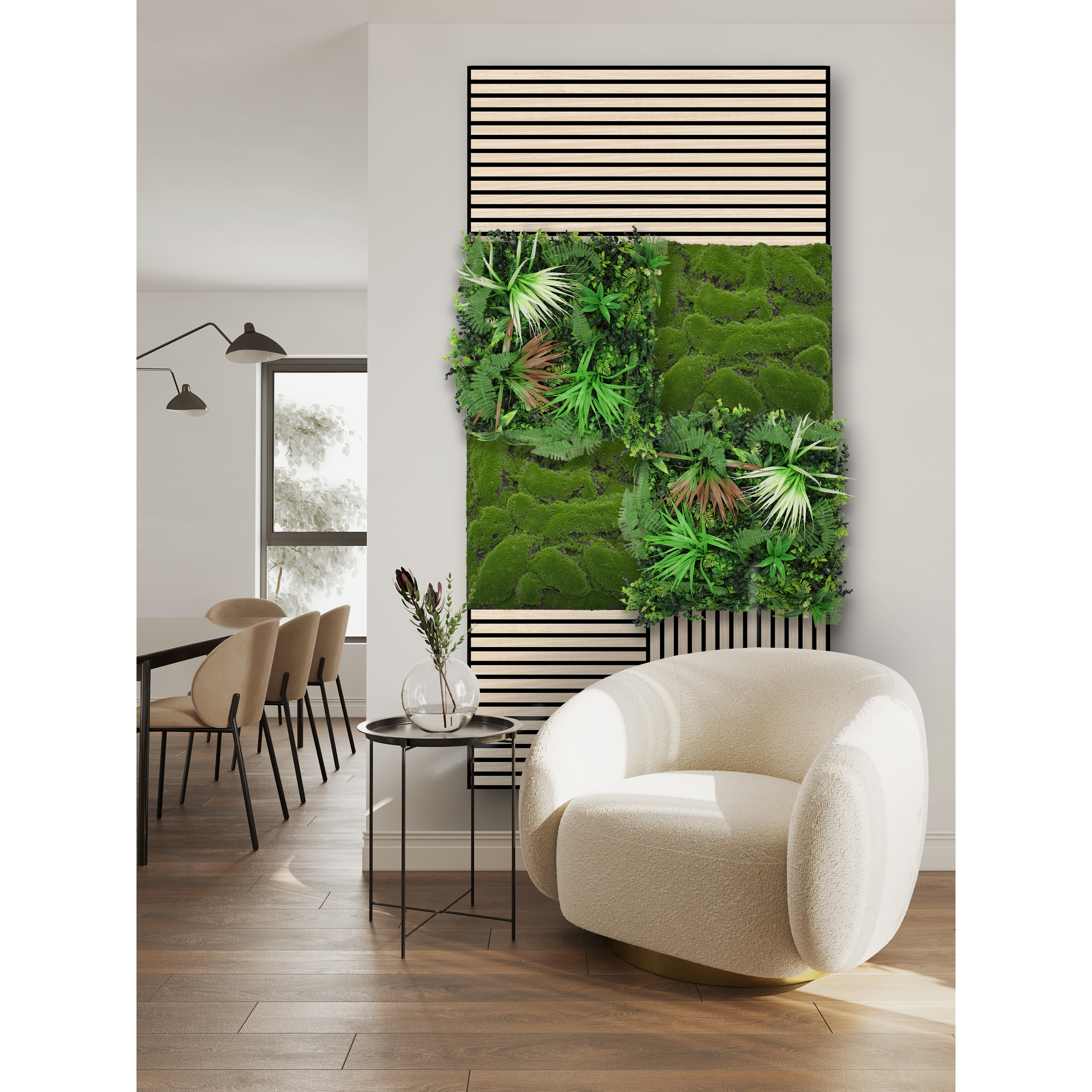 Wandpaneel 'Flora' Exotisch 52 x 52 cm