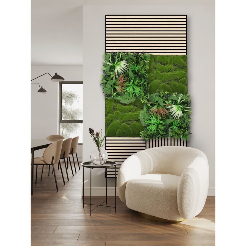 Wandpaneel 'Flora' Exotisch 52 x 52 cm