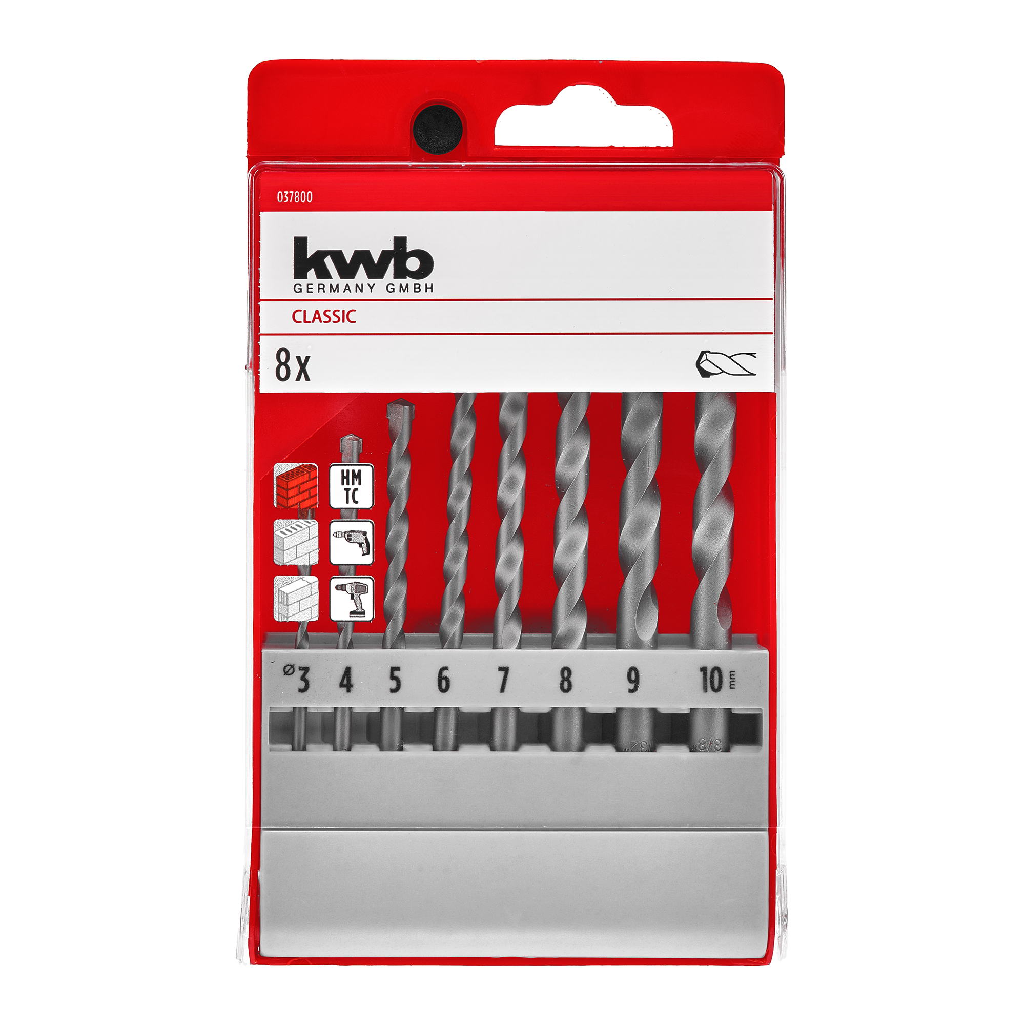 Steinbohrer-Set 'Classic' Ø 3-10 mm 8-teilig