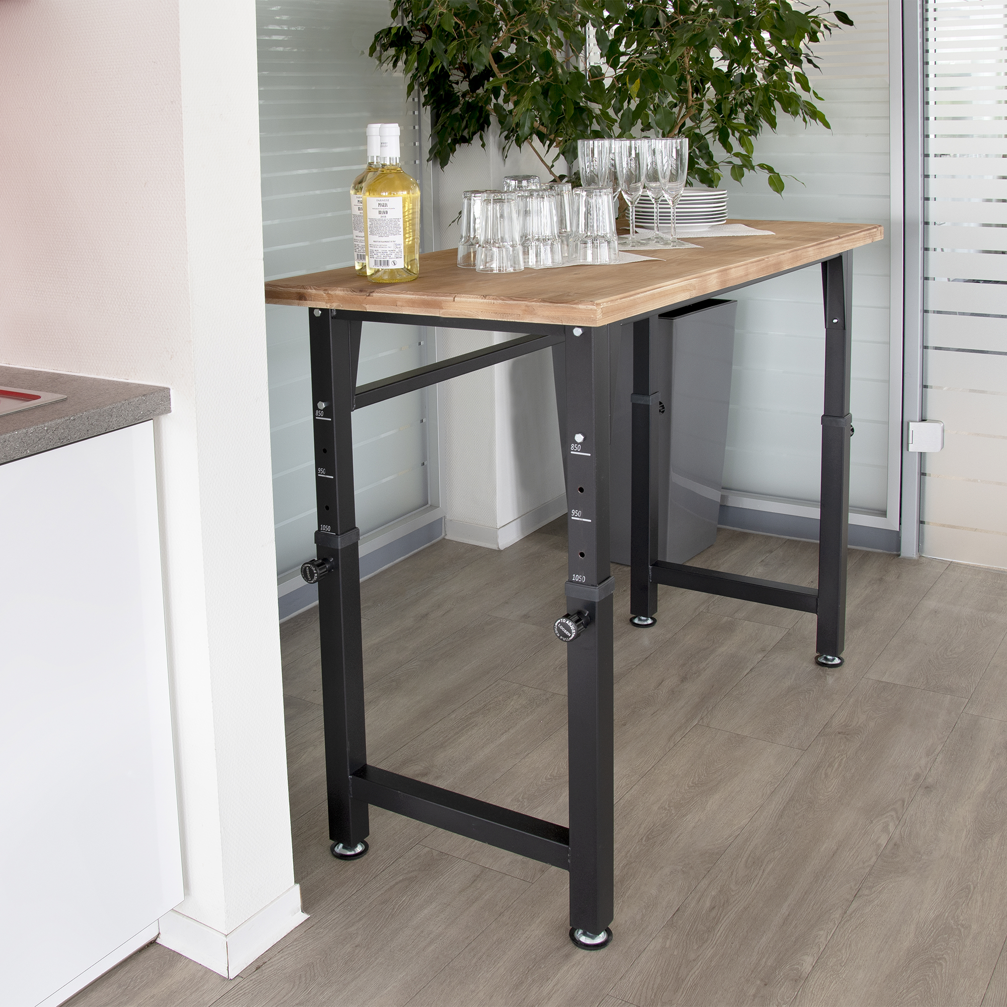 Werkbank höhenverstellbar 135 x 105 x 60 cm