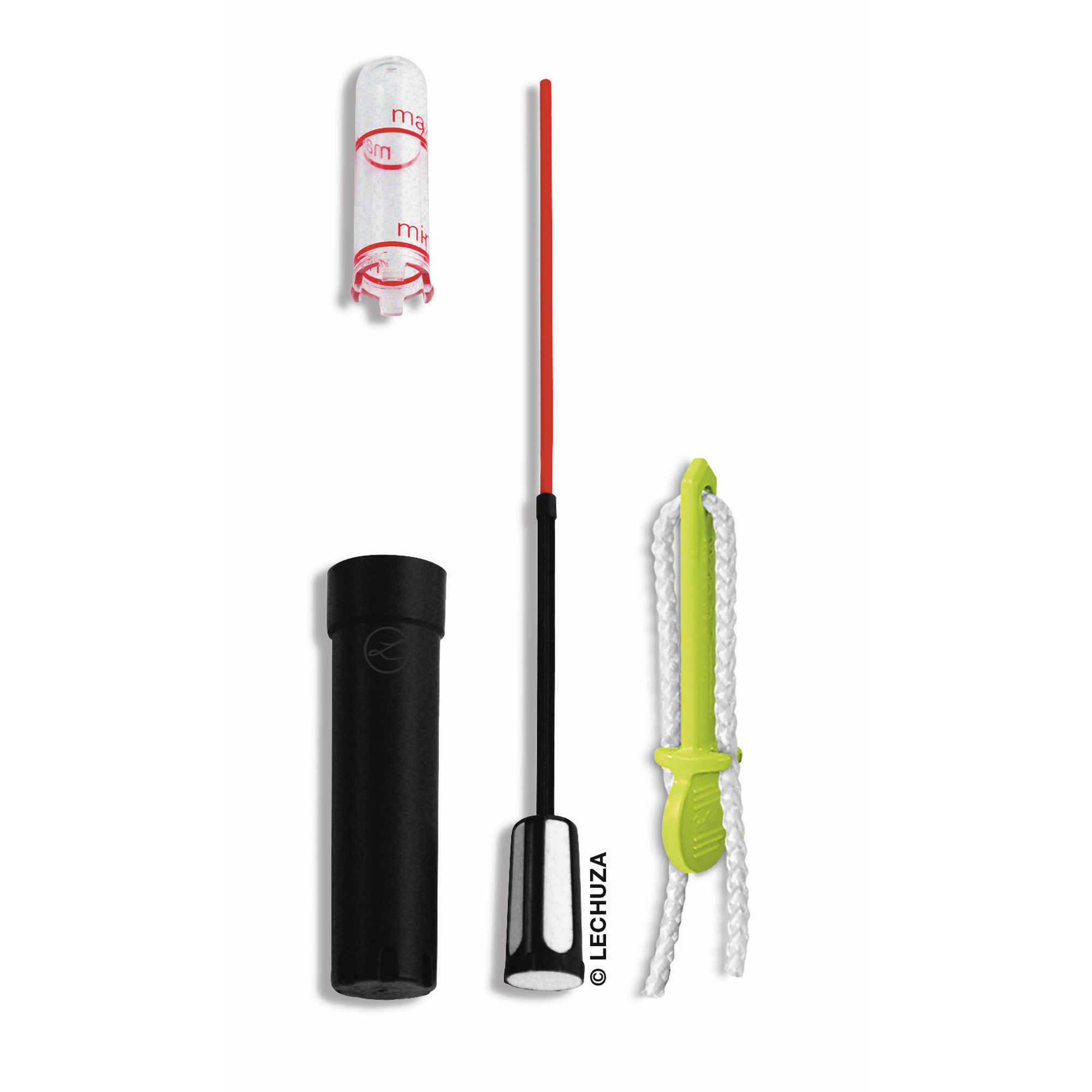 Lawinensonde mit Markierungen und Zubehör