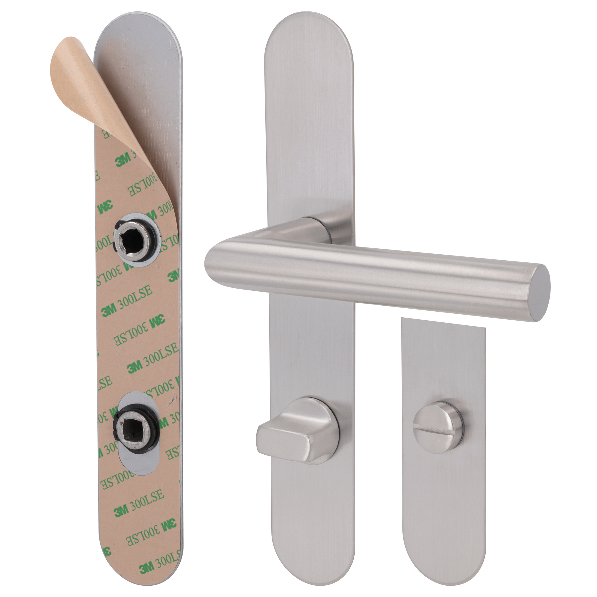 Langschildgarnitur 'Simply Stick' Edelstahl satiniert WC