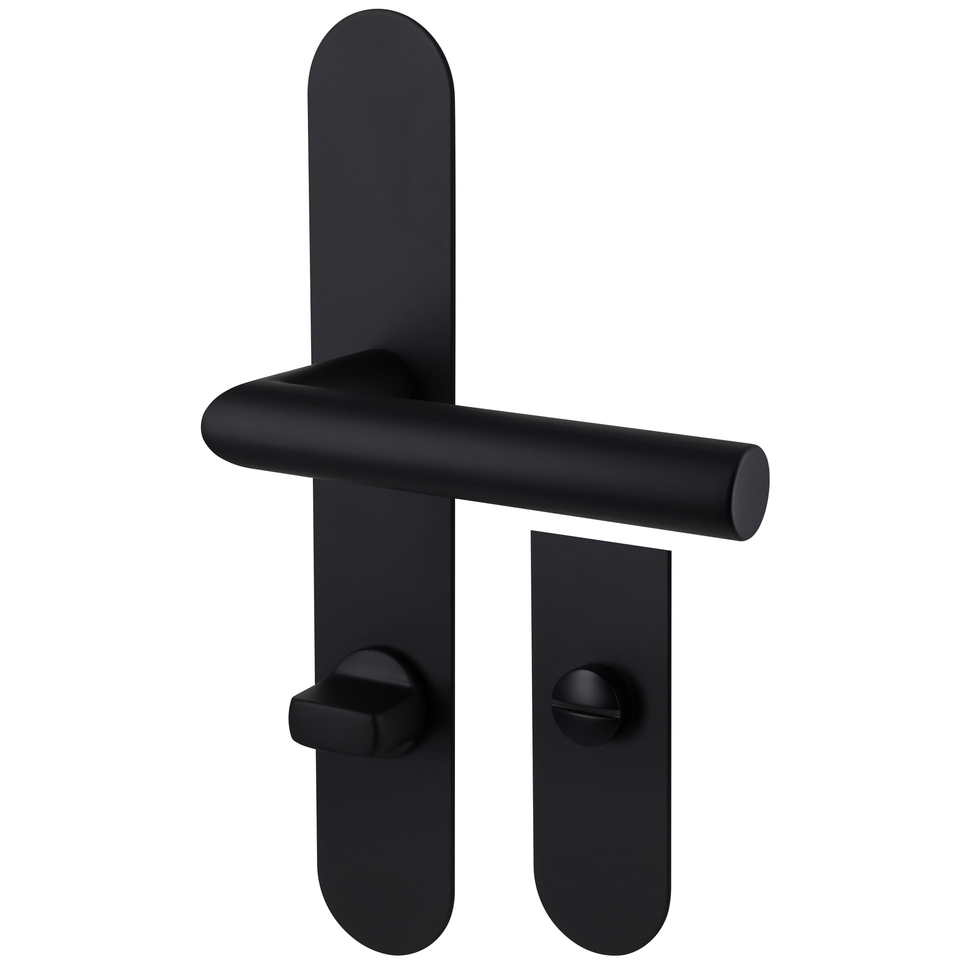 Langschildgarnitur 'Simply Stick' Edelstahl schwarz matt WC