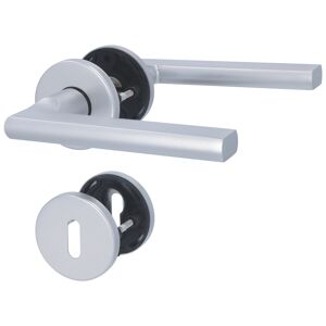 Rosettengarnitur 'Betty 1' Aluminium silbern Buntbart