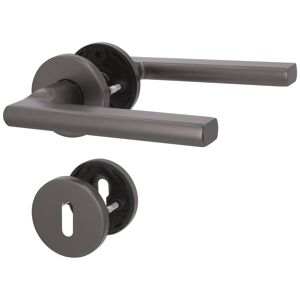 Rosettengarnitur 'Betty 1' Aluminium grau Buntbart