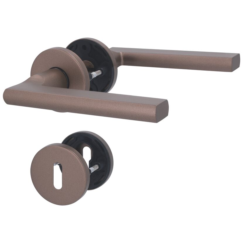 Rosettengarnitur 'Betty 1' Aluminium braun Buntbart