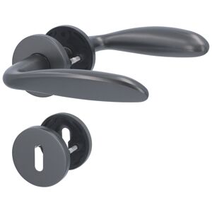 Rosettengarnitur 'Betty 2' Aluminium grau Buntbart