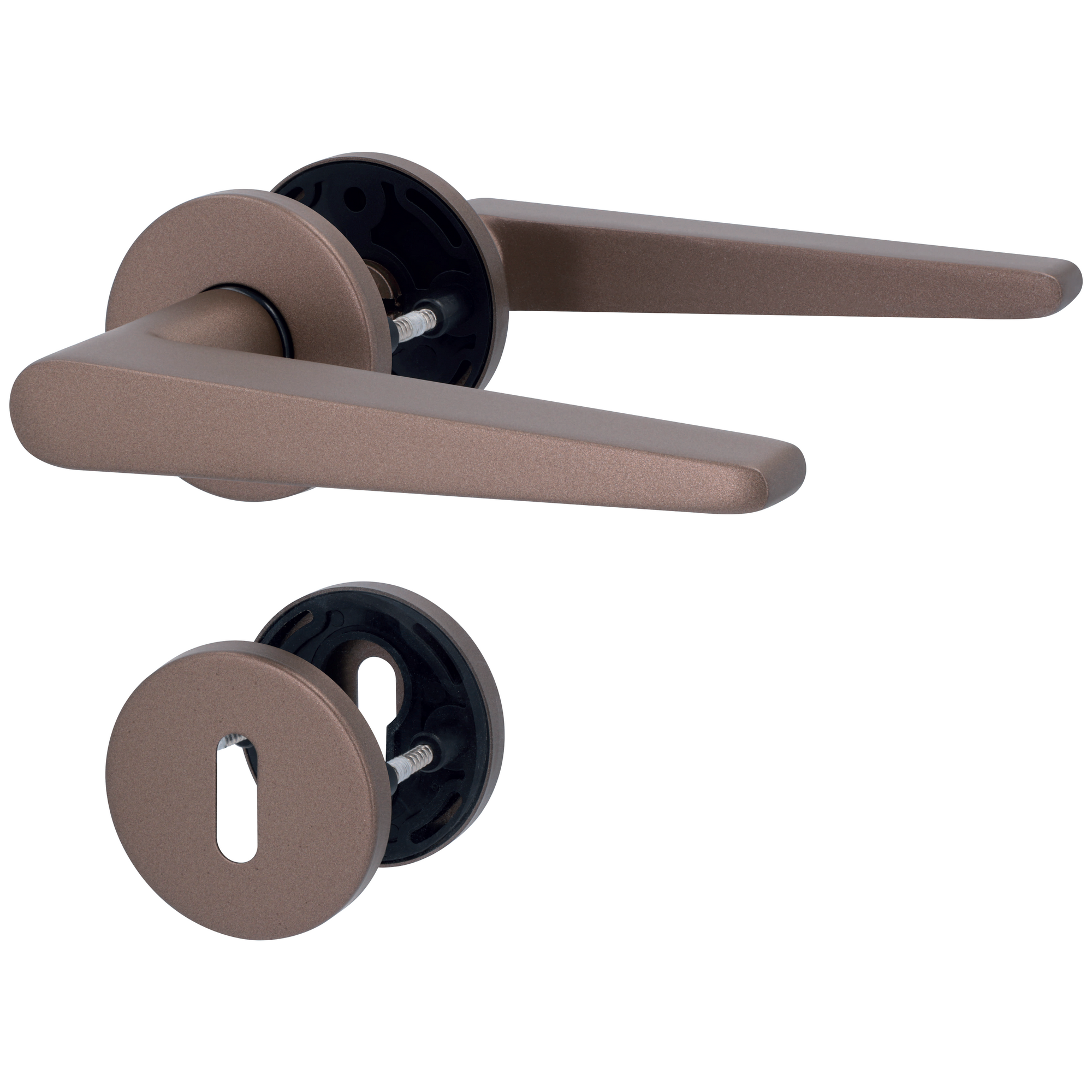 Rosettengarnitur 'Betty 3' Aluminium braun Buntbart