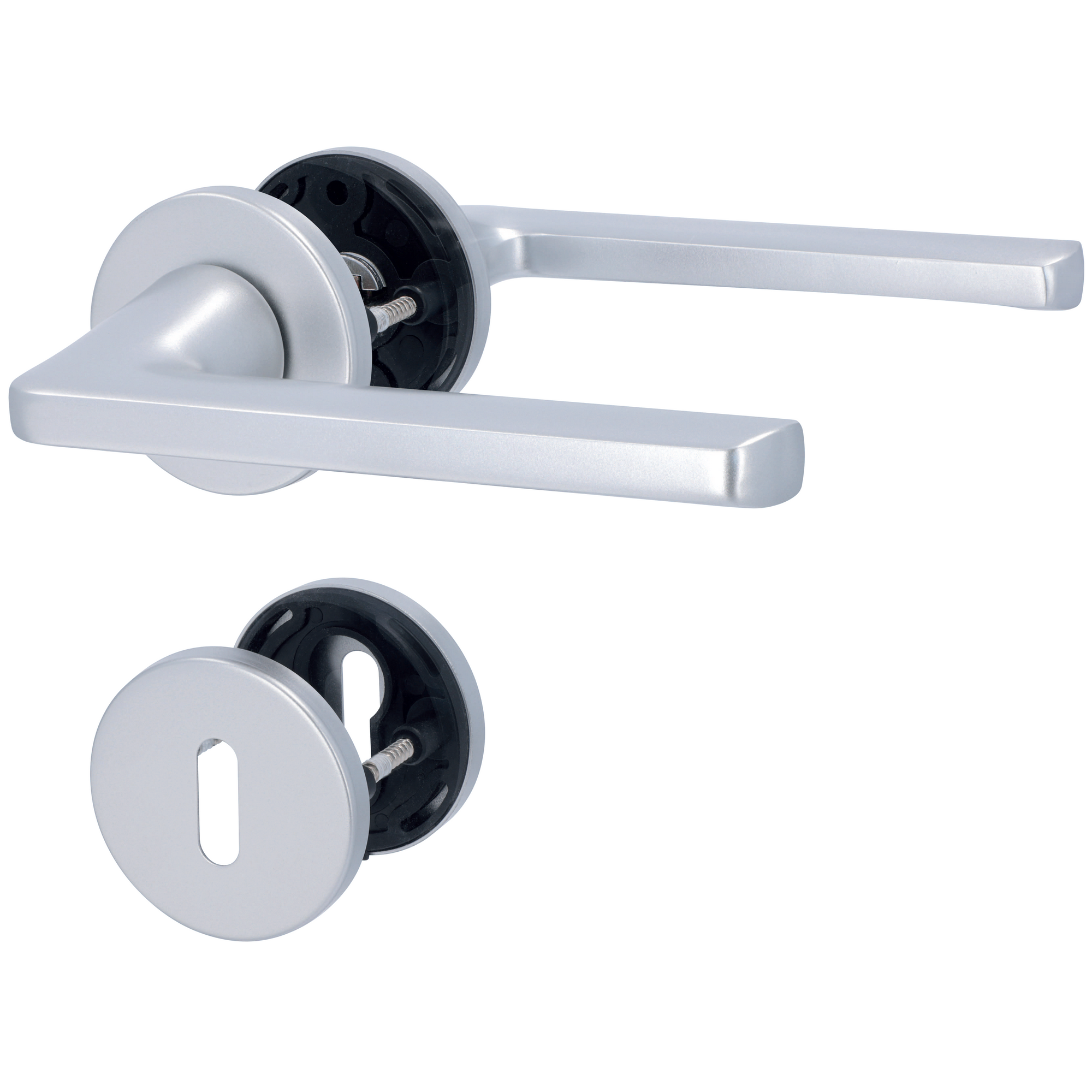 Rosettengarnitur 'Betty 4' Aluminium silbern Buntbart