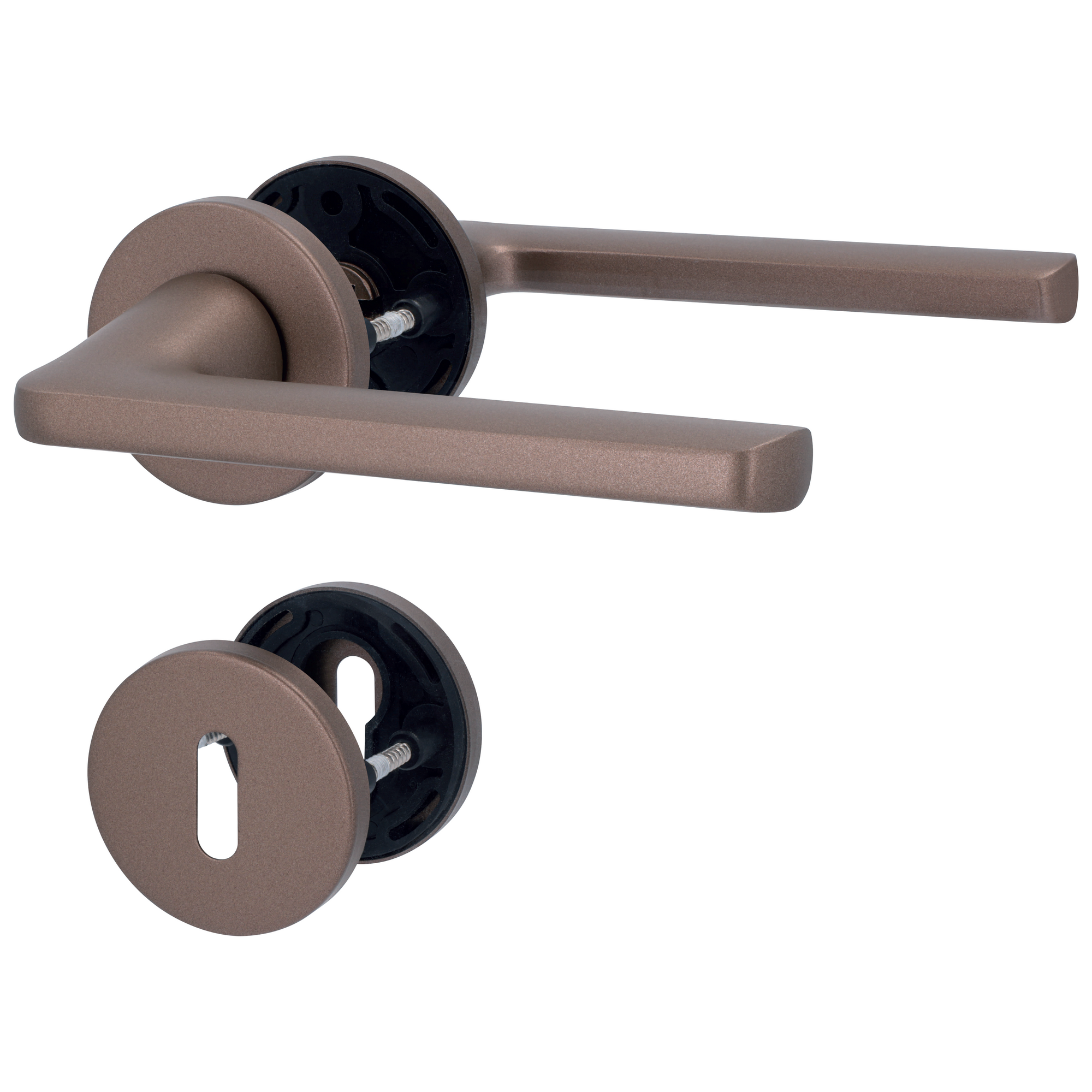 Rosettengarnitur 'Betty 4' Aluminium braun Buntbart