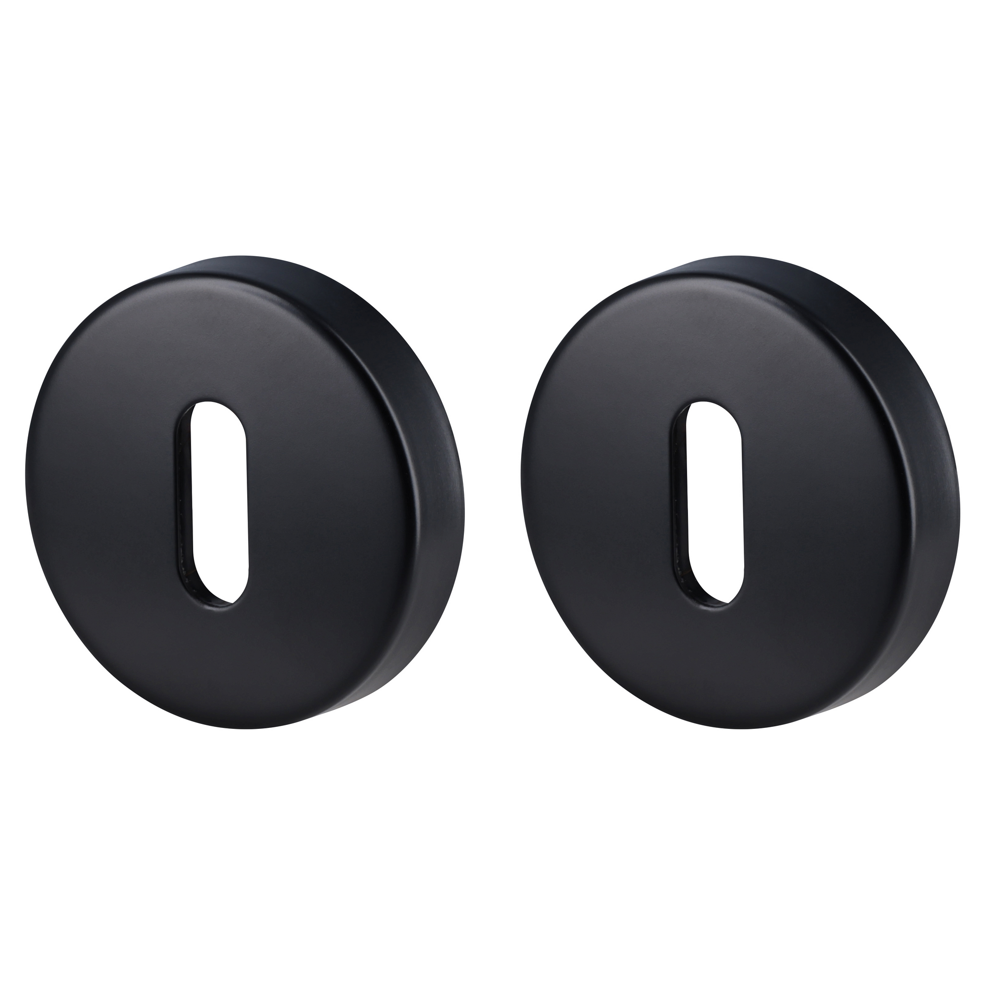 Rosette Edelstahl schwarz Buntbart 2 Stk.