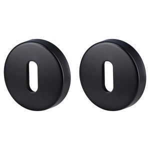 Rosette Edelstahl schwarz Buntbart 2 Stk.