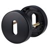 Rosette Edelstahl schwarz Buntbart 2 Stk.