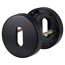 Rosette Edelstahl schwarz Buntbart 2 Stk.
