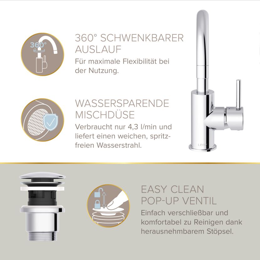 Chromfarbene Mischdüse