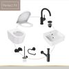 Badezimmer Set: WC, Waschbecken und Zubehör