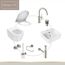 Badezimmer Set: WC, Waschbecken, Armaturen