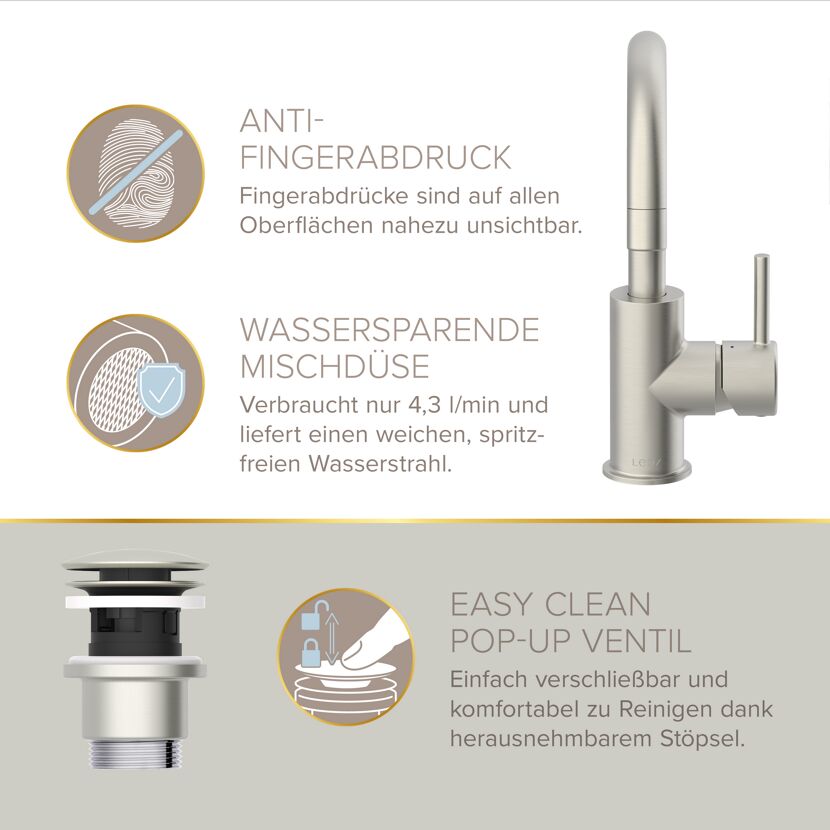Moderne Armatur, Edelstahl
