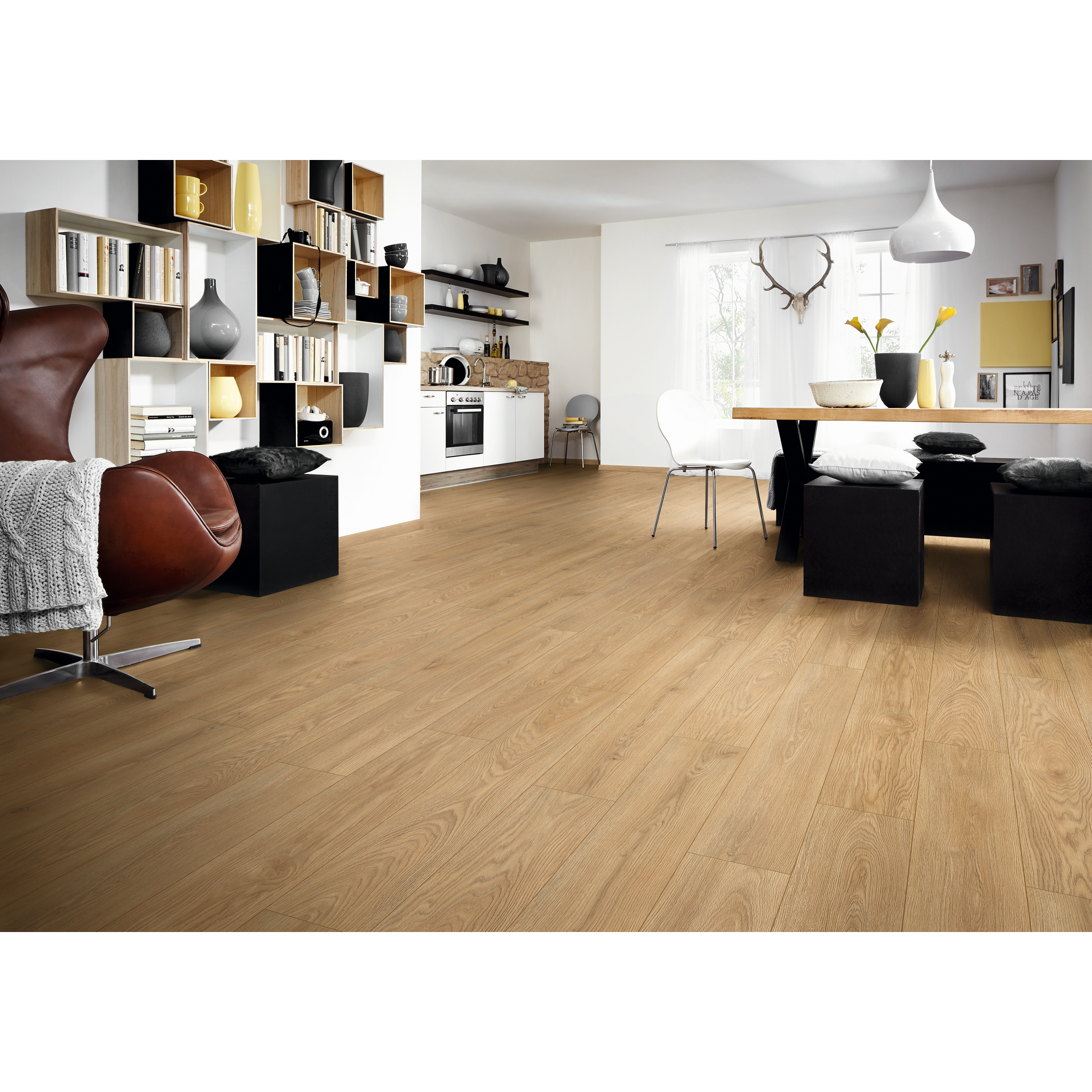 Laminat 'Premium Wheat Cornforth Oak' eichefarben 7 mm