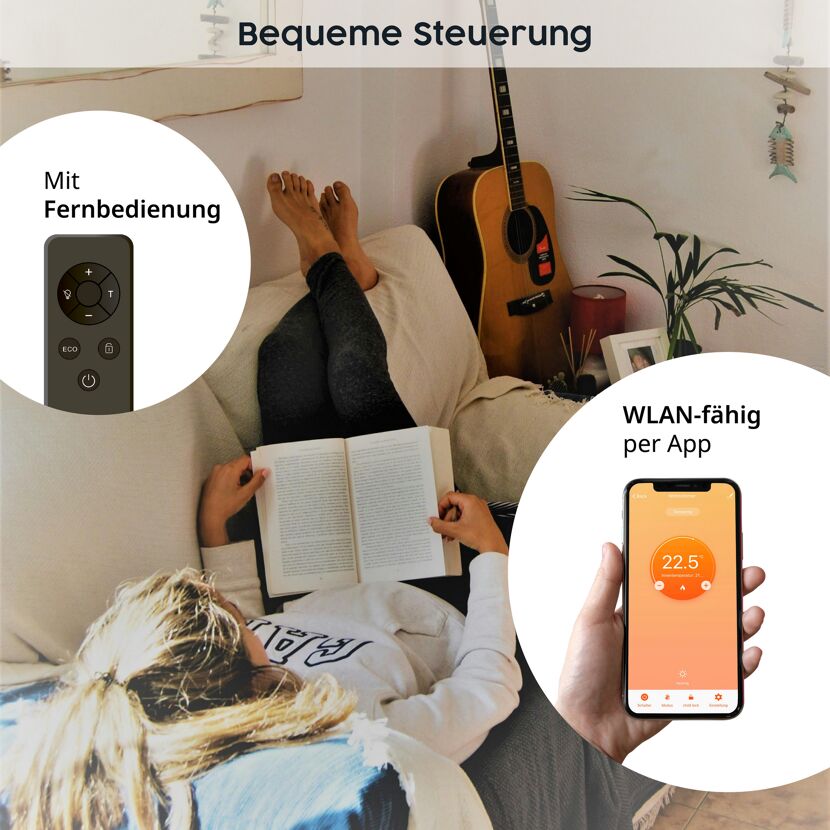 Steuerung per App oder Fernbedienung