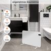 Weißer Heizlüfter im Badezimmer