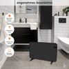 Schwarzer Heizkörper in Badezimmer