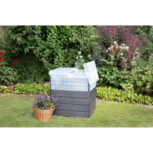 Hochbeet 'Ergo Quadro TurboPlus M 85 Wood' anthrazit 80 x 85 x 60 cm