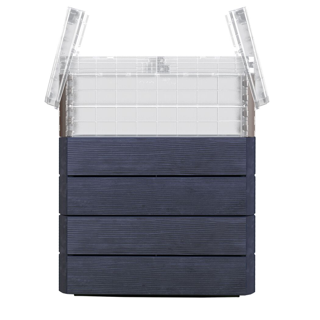Hochbeet 'Ergo Quadro TurboPlus M 85 Wood' anthrazit 80 x 85 x 60 cm