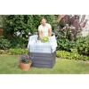 Hochbeet 'Ergo Quadro TurboPlus M 85 Wood' anthrazit 80 x 85 x 60 cm