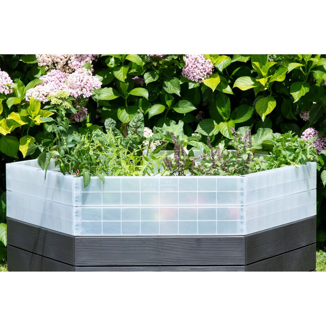 Hochbeet 'Ergo Turbo L 75 Wood' anthrazit 110 x 75 x 110 cm