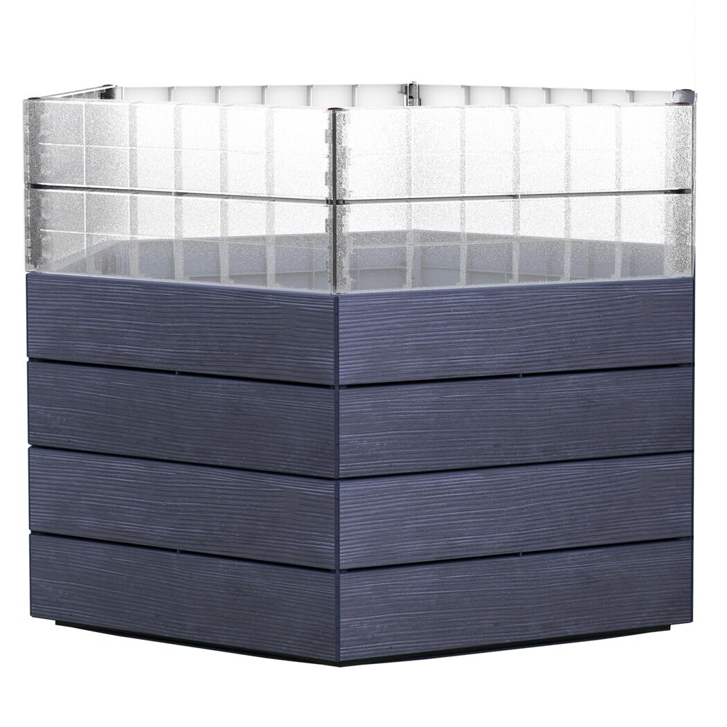 Hochbeet 'Ergo Turbo L 75 Wood' anthrazit 110 x 75 x 110 cm