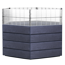 Hochbeet 'Ergo Turbo L 75 Wood' anthrazit 110 x 75 x 110 cm
