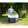 Hochbeet 'Ergo Turbo L 75 Wood' anthrazit 110 x 75 x 110 cm