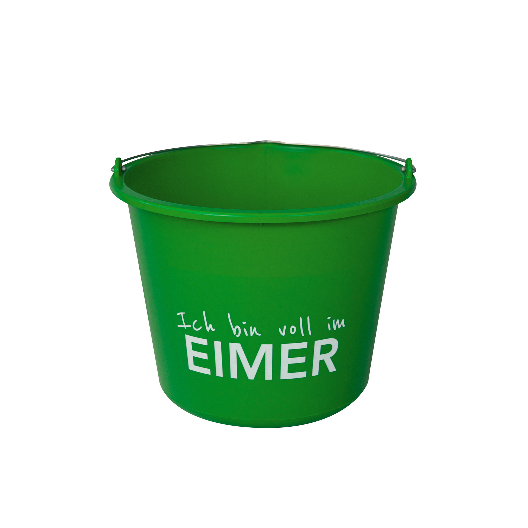 Baueimer 'Ich bin voll im Eimer' 12 l grün