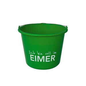 Baueimer 'Ich bin voll im Eimer' 12 l grün