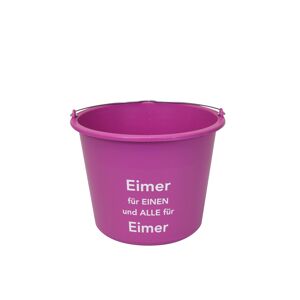Baueimer 'Eimer für einen und alle für Eimer' 12 l pink
