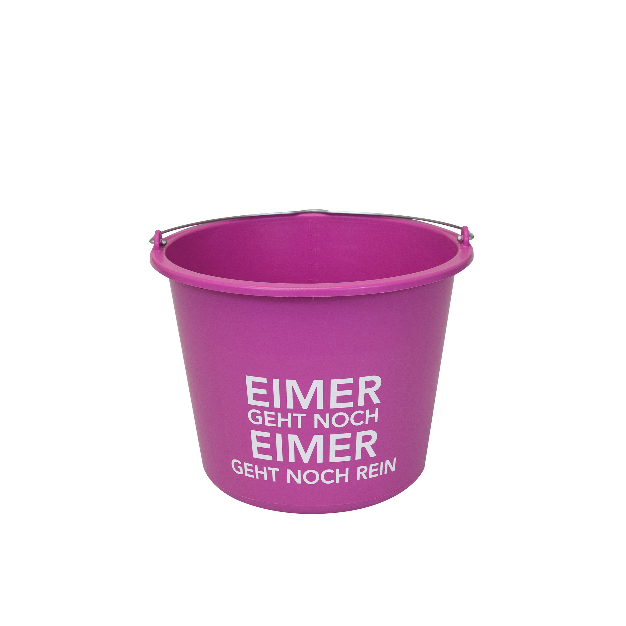 Baueimer 'Eimer geht noch Eimer geht noch rein' 12 l pink