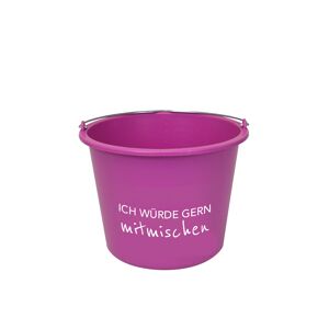 Baueimer 'Ich würde gern mitmischen' 12 l pink