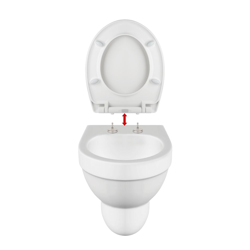 WC-Sitz 'Memphis' mit Absenkautomatik und LED-Orientierungslicht weiß Duroplast