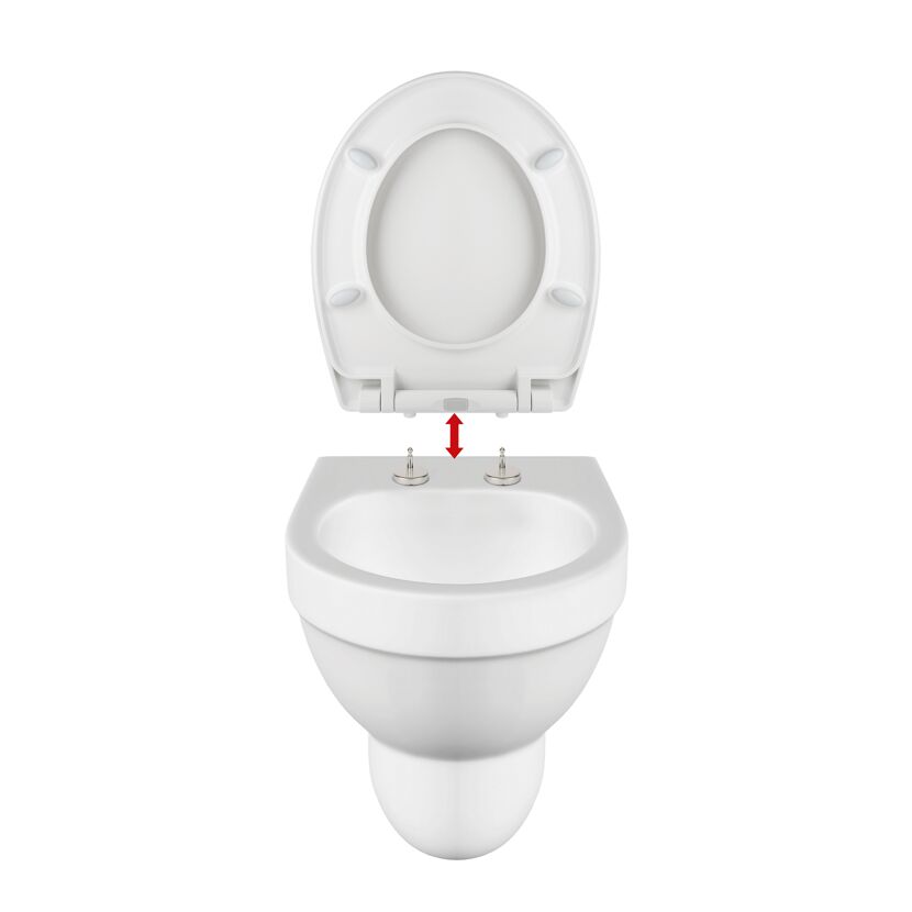WC-Sitz 'Memphis' mit Absenkautomatik und LED-Orientierungslicht weiß Duroplast
