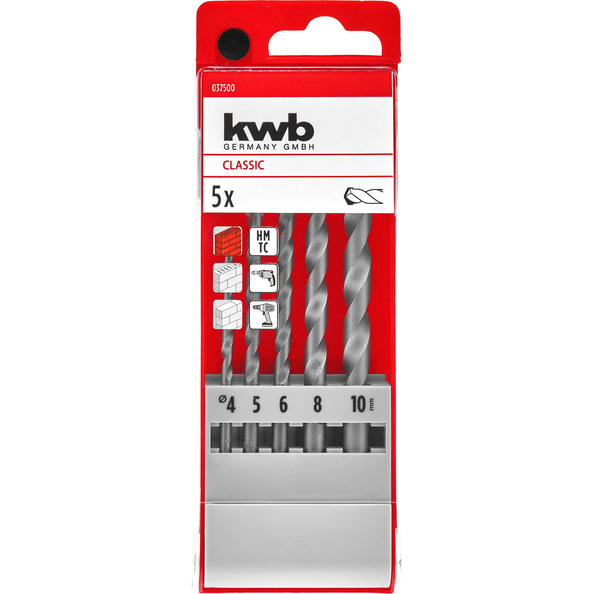 Steinbohrer-Set Ø 4–10 mm 5-teilig